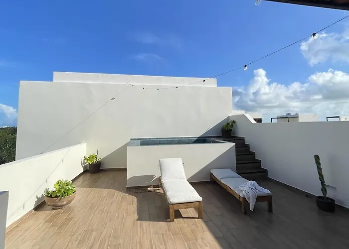 Sky Pool - 4 Guests - Near The Apartamento Tulum
