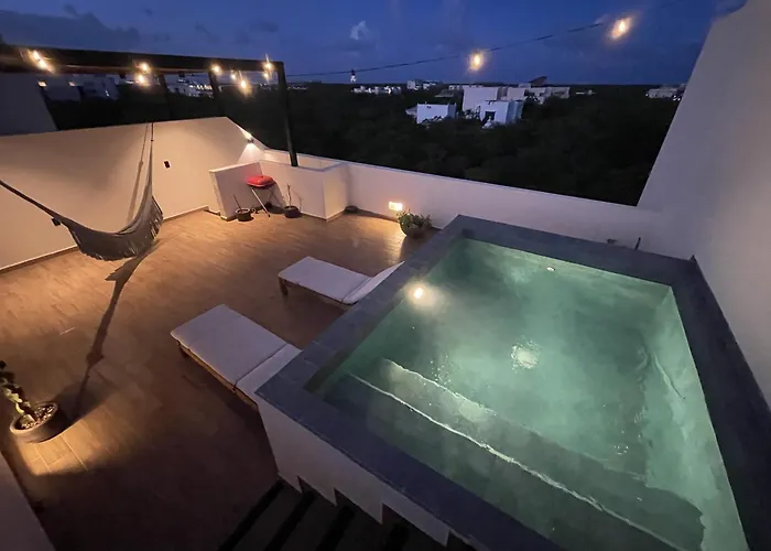 Sky Pool - 4 Guests - Near The Apartamento Tulum